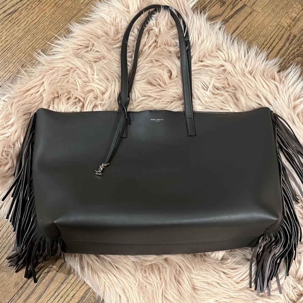 YSL Fringe Shopper tote